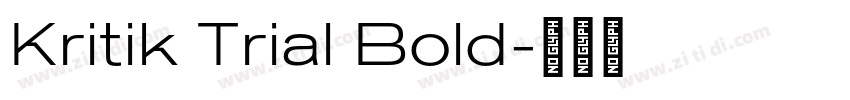Kritik Trial Bold字体转换